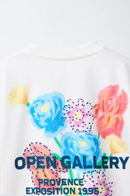 CAMISETA ESTAMPADO / Blanco roto - Zara фото 4