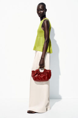 KNITTED TOP WITH RUFFLED HEM - Zara фото 5