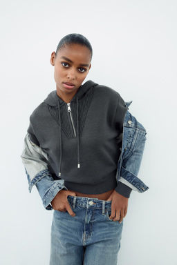 KNIT SWEATER WITH HOOD - Zara фото 3