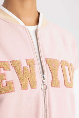 DeFactoFit Спортивный кардиган-бомбер оверсайз из плотной ткани  фото 5