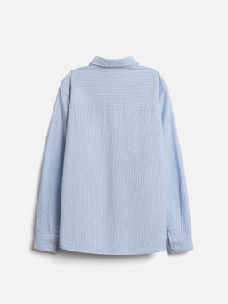 ACOOLA / Сорочка верхняя детская для мальчиков Goraziy1 голубая полоска  фото 2