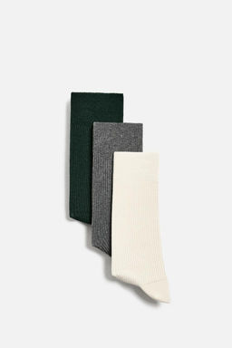 3-PACK OF RIBBED SOCKS