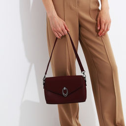 Сумка-мессенджер на молнии, цвет бордовый - Simaland фото 8