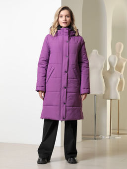 25422 Пальто лиловый - Dizzyway фото 7