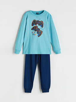 Bisiklet Yaka Erkek ?ocuk Pijama Tak?m?