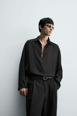 SATIN POLO SHIRT - Zara фото 5