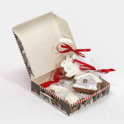 Цена за 5 шт. Коробка складная «С Новым годом», 14×14×3.5 см