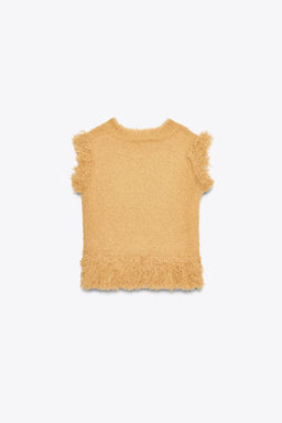 FAUX FUR KNIT TOP - Zara фото 7