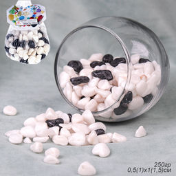 Декоративные камни 250г черно-белые / K-2754 /уп 100/