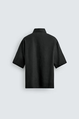 CAMISA POLO REGULAR FIT LINO - VISCOSA / Negro - Zara фото 8