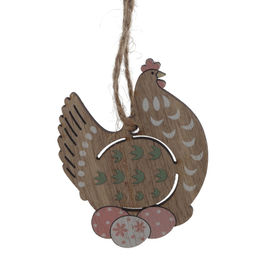 Набор из 8-ми изделий декоративных подвесных "Курица/Петух" (4,5*0,5*6), L12,5 W12,5 H1,5 см