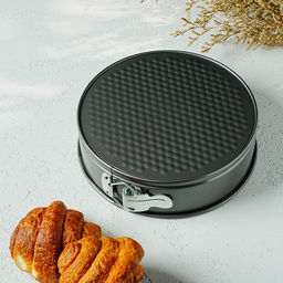 Форма для выпечки Доляна «Элин. Круг», d=22 см, разъёмная, антипригарное покрытие, чёрная