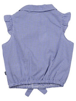 Блузка на пуговицах в клетку UD 3280 син.клетка - Mini maxi фото 3