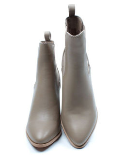 01-PCT168-2 DK.BEIGE Ботинки Челси демисезонные женские (натуральная кожа, байка)