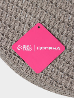 Салфетка сервировочная на стол Доляна «Кастилия», d=38 см, серая