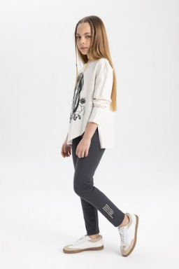 K?z Cocuk Bask?l? Uzun Boy Tayt