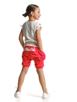 Комплект для девочки с шортами UD 3338/0475 коралловый - Mini maxi фото 2