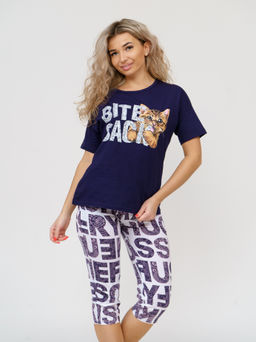 783 Пижама "Буквы/т.синие"