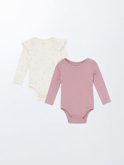 Bisiklet Yaka Basic K?z Bebek ??t??tl? Body 2li