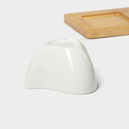 Соусники BellaTenero «Сердце», 125 мл, на бамбуковой подставке, набор 3 шт., керамика, белые