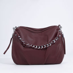 Сумка-мешок на молнии, цвет бордовый