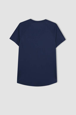 DeFactoFit Облегающая футболка с круглым вырезом и принтом в стиле спортсмен с короткими рукавами  фото 9