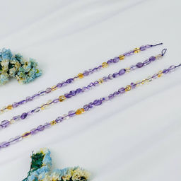 Бусины для украшений из Аметиста и Цитрина (галтовка) 40 см