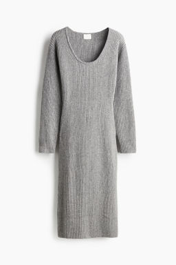 Vestido en punto de canale con escote en U - H&m фото 7