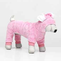 Комбинезон Зайка с капюшоном, размер XS (ДС 20 см, ОГ 30 см, ОШ 20 см), розовый - Simaland фото 13