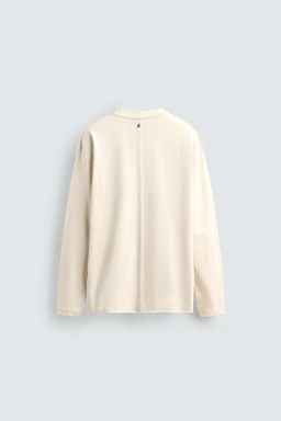 HEAVYWEIGHT LONG SLEEVE T-SHIRT WITH STUD - Zara фото 8