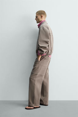 LIMITED EDITION RELAXED FIT TROUSERS WITH STUDS - Zara фото 4