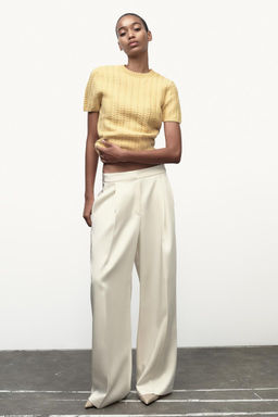 CABLE KNIT TOP 100% WOOL - Zara фото 3