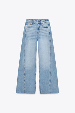 Z1975 WIDE-LEG MID-WAIST JEANS WITH SIDE SEAMS - Zara фото 15