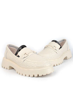 03-PDD179-2 BEIGE Лоферы женские (натуральная кожа) - Фабричный китай фото 12