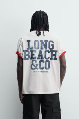 CAMISETA RELAXED FIT ESTAMPADOS LAVADOS / Blanco
