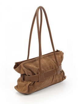 LACCOMA сумка АМ2426-Ф-коричневый натуральная замша кожа