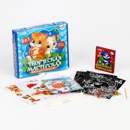 Подарочный набор для творчества на новый год «Котик и друзья»