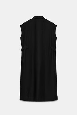 VESTIDO CAMISERO LAZADAS ZW COLLECTION / Negro - Zara фото 5