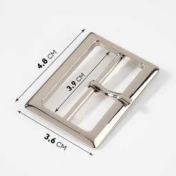 Пряжка для ремня, 4.8×3.6 см, 39 мм, цвет серебряный