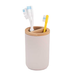Подставка для зубных щеток п/эт. "Бамбук" (бежевый)