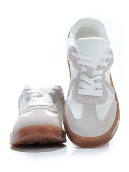 05-6016-2 WHITE/BEIGE Кроссовки женские (искусственные материалы) - No name фото 13