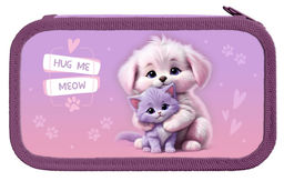 Пенал 2 отд. 190*105мм, Schoolformat "Обнимашки" (ПК2С-О, 257449) ламинация