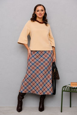 Костюм Anastasia 1174 слоновая кость/клетка фото 2