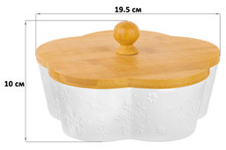 Банка д/печенья 19,5*19,5*10 см 900 мл Цветок Снежинки с дерев крышкой - Elan gallery фото 15