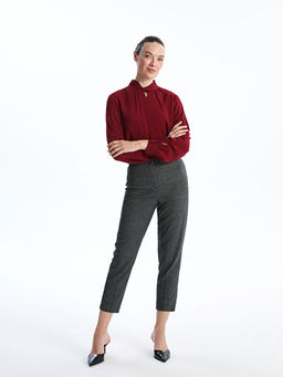 Beli Lastikli Kazaya?? Desenli Kad?n Pantolon