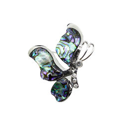 Брошь "Бабочка" перламутр гелиотис