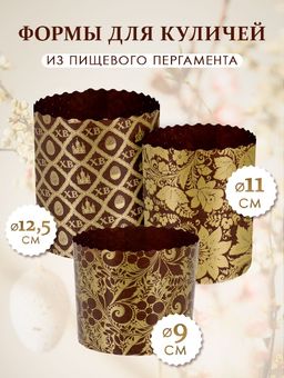 Набор бумажных форм для выпечки куличей Пасхальный, 3 шт - Marmiton фото 8