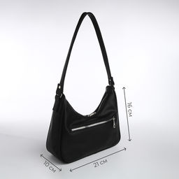 Сумка женская TEXTURA, багет, маленький размер, цвет чёрный  фото 2