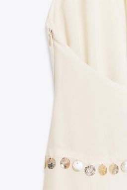 BEADED HALTER MIDI DRESS - Zara фото 4