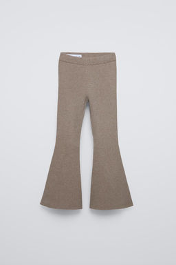 KNITTED BELL BOTTOM LEGGINGS - Zara фото 3